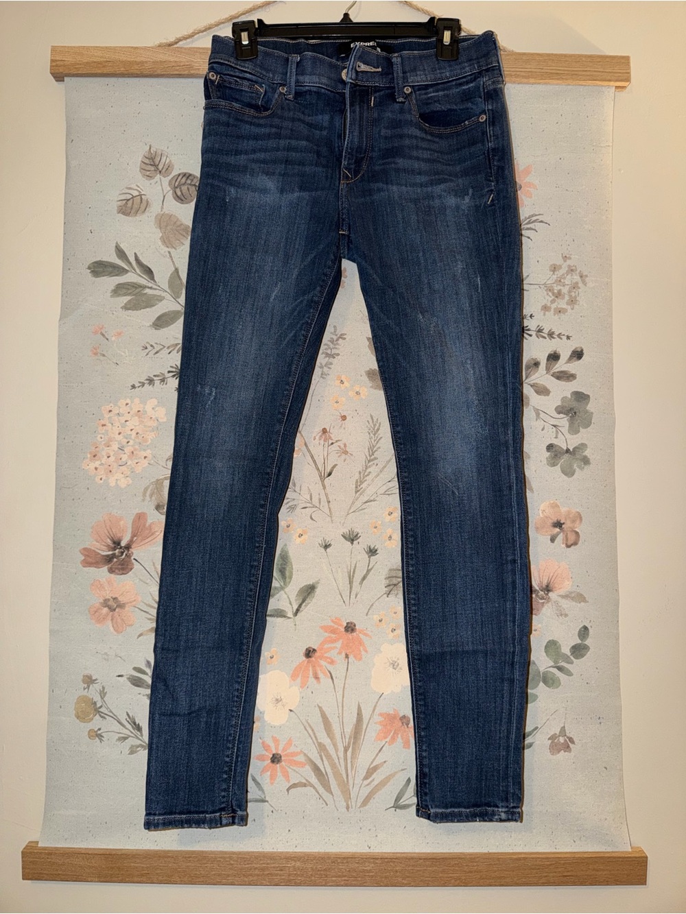 Express Women's Dark Indigo Skinny Jeans